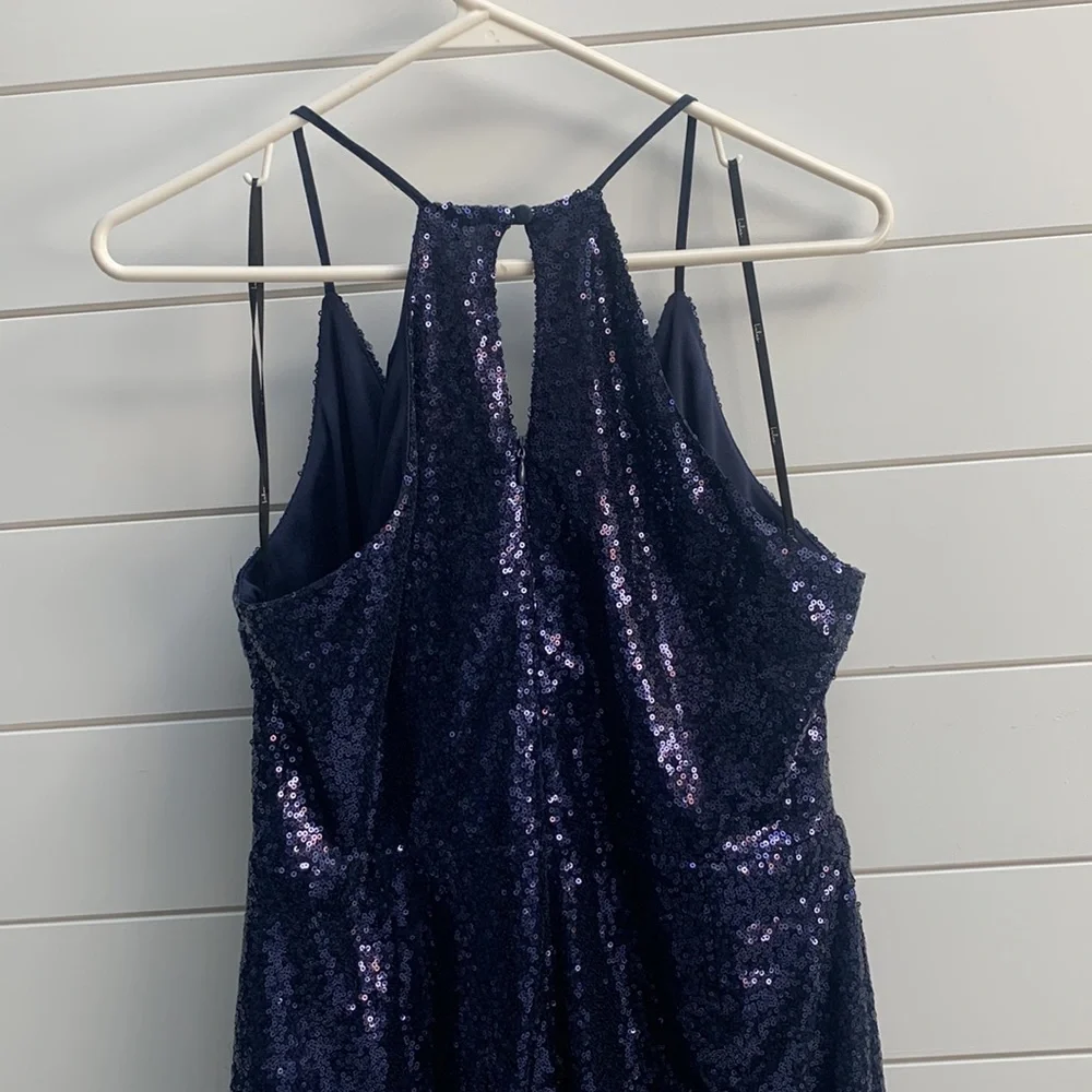 Lulu’s Navy Sequined Cocktail Dress - Picture 4 of 7